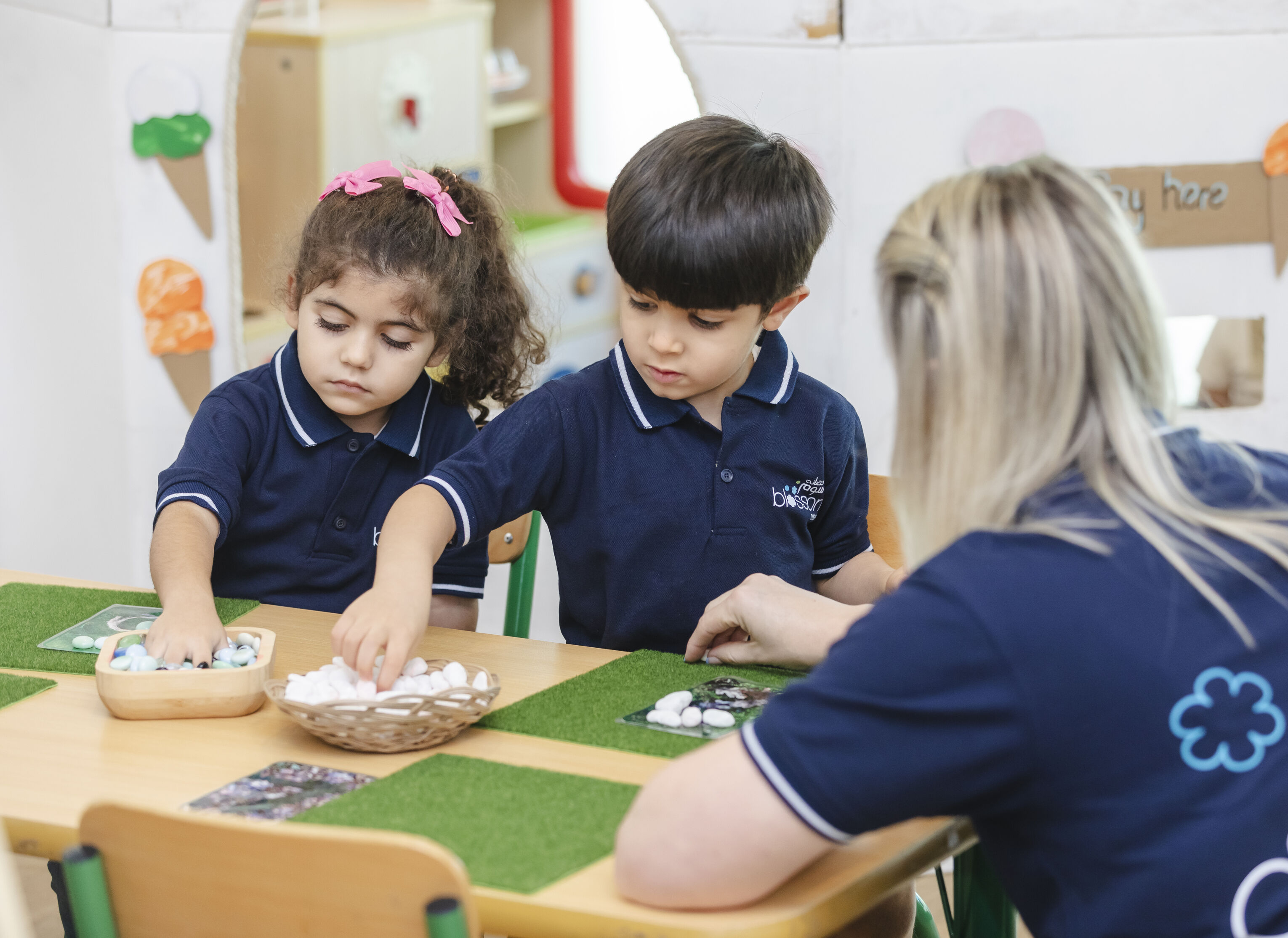 toddlers exploring in a classroom