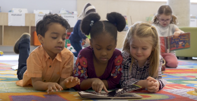 kids reading in school